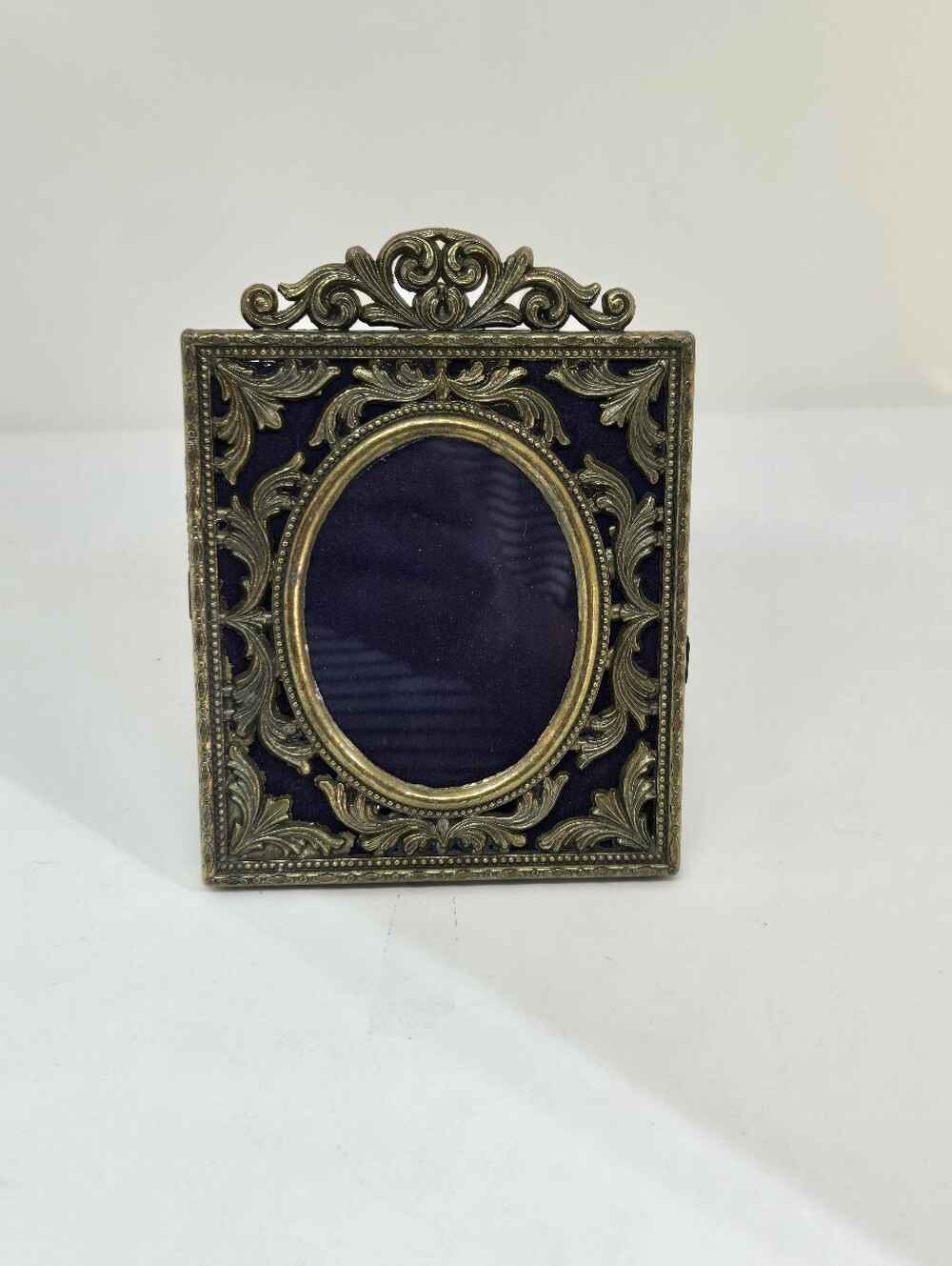 Vtg Italian Ornate Metal Photo Frame